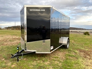 Single Axle Enclosed Trailer  Single Axle Enclosed Trailer. 6x12 black enclosed trailer 